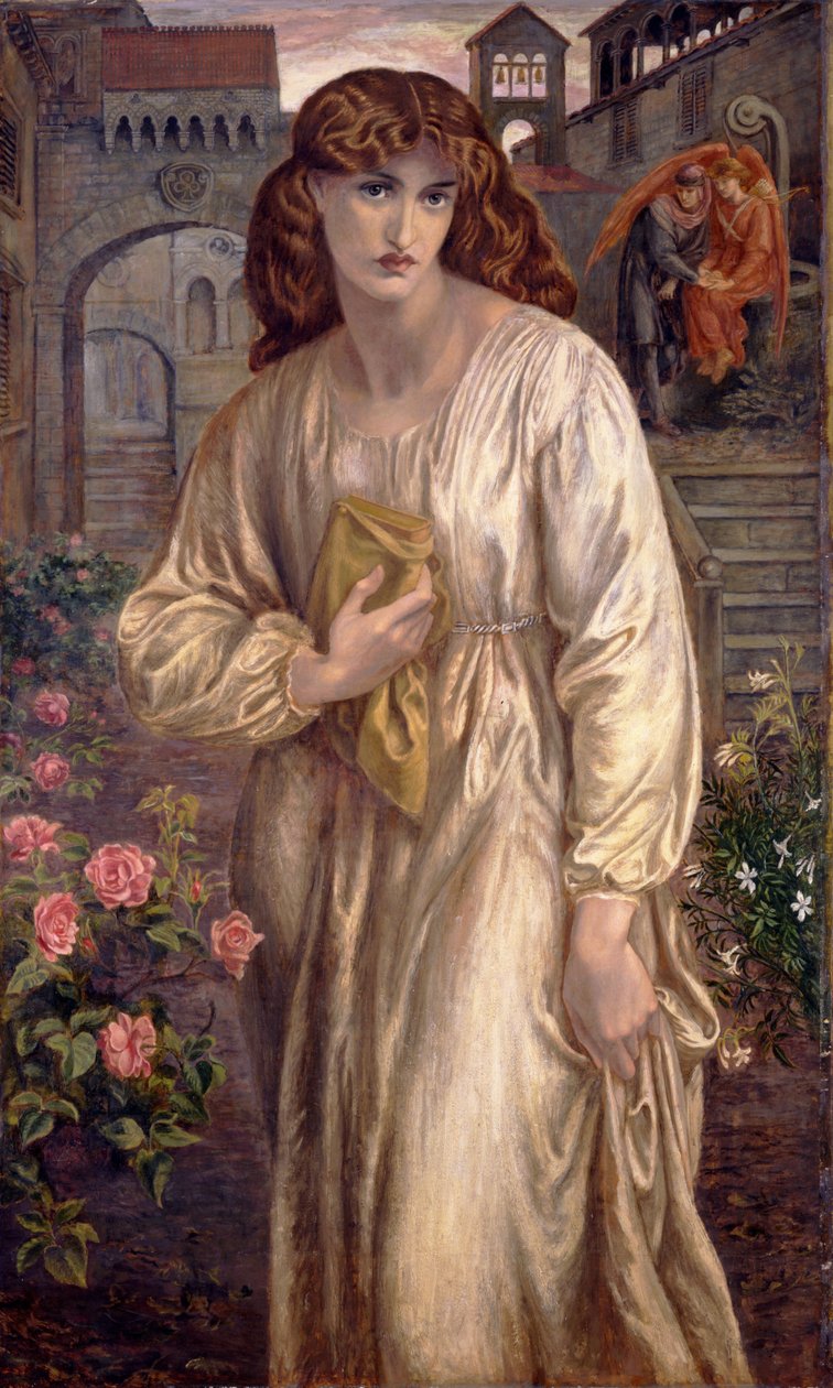 De begroeting van Beatrice door Dante Gabriel Charles Rossetti