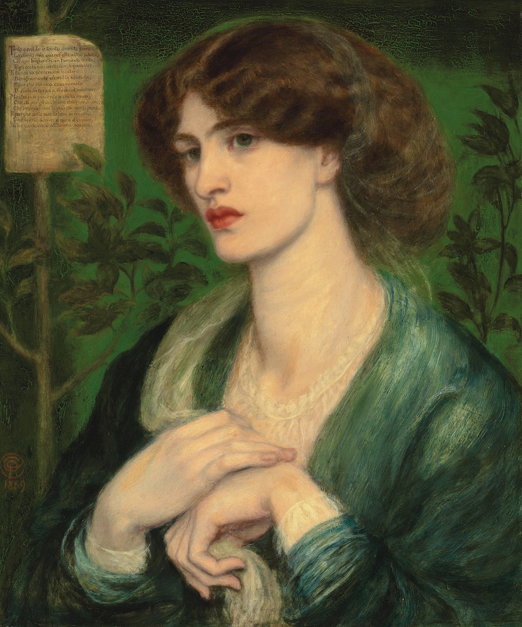 De Begroeting van Beatrice door Dante Gabriel Charles Rossetti