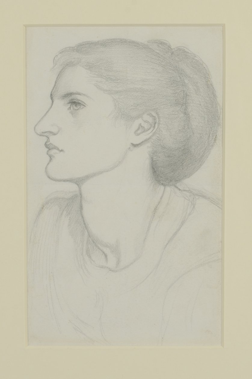 Vrouwenhoofd door Dante Gabriel Charles Rossetti