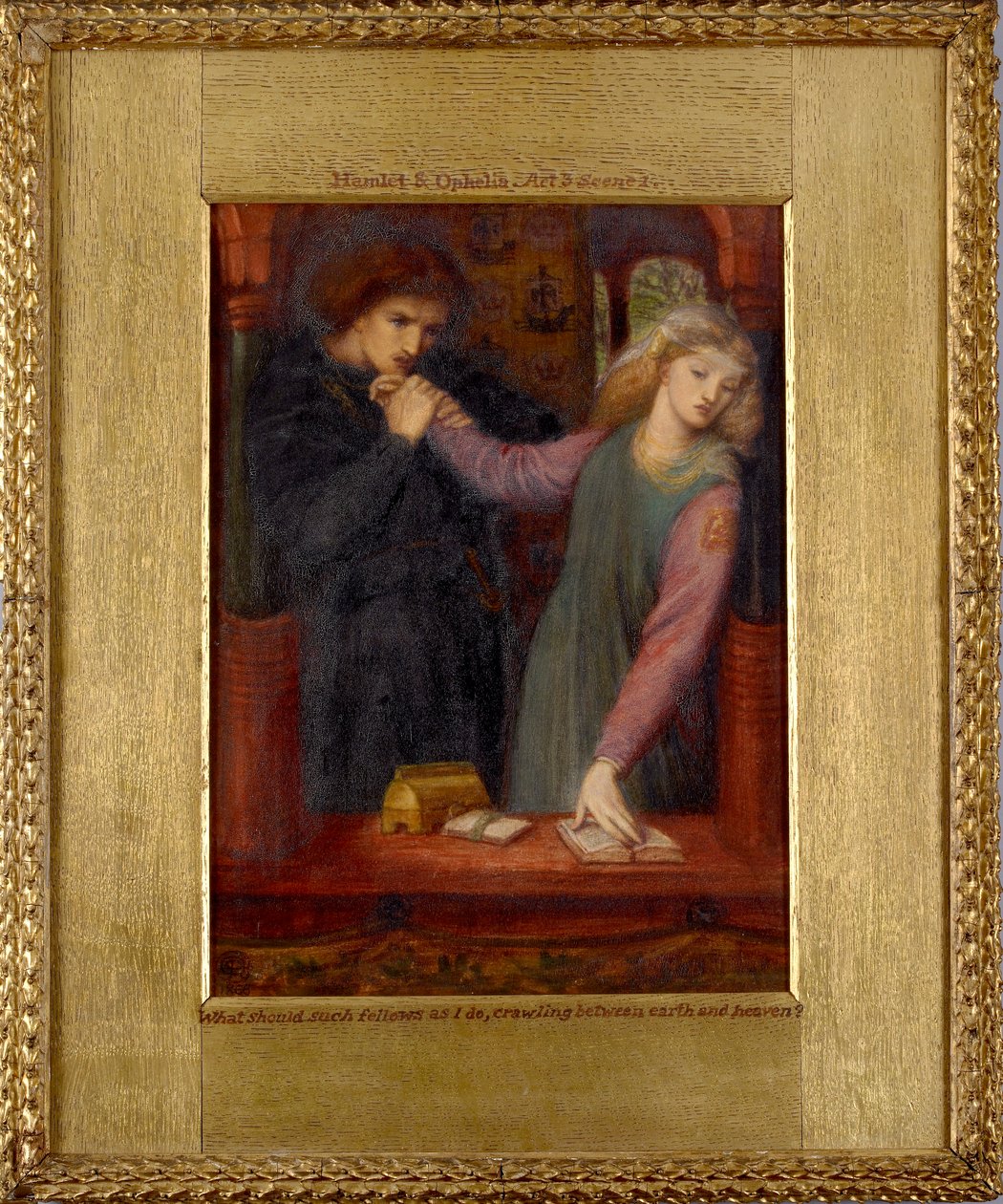 Hamlet en Ophelia, 1866 door Dante Gabriel Rossetti