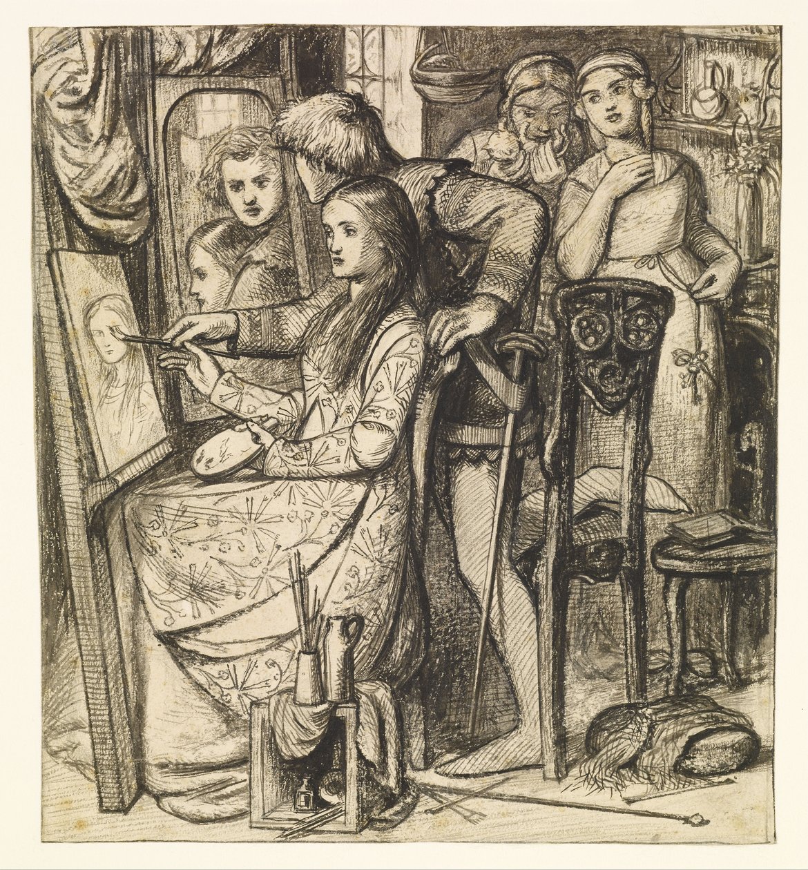 Liefdes Spiegel of een Parabel van Liefde door Dante Gabriel Charles Rossetti