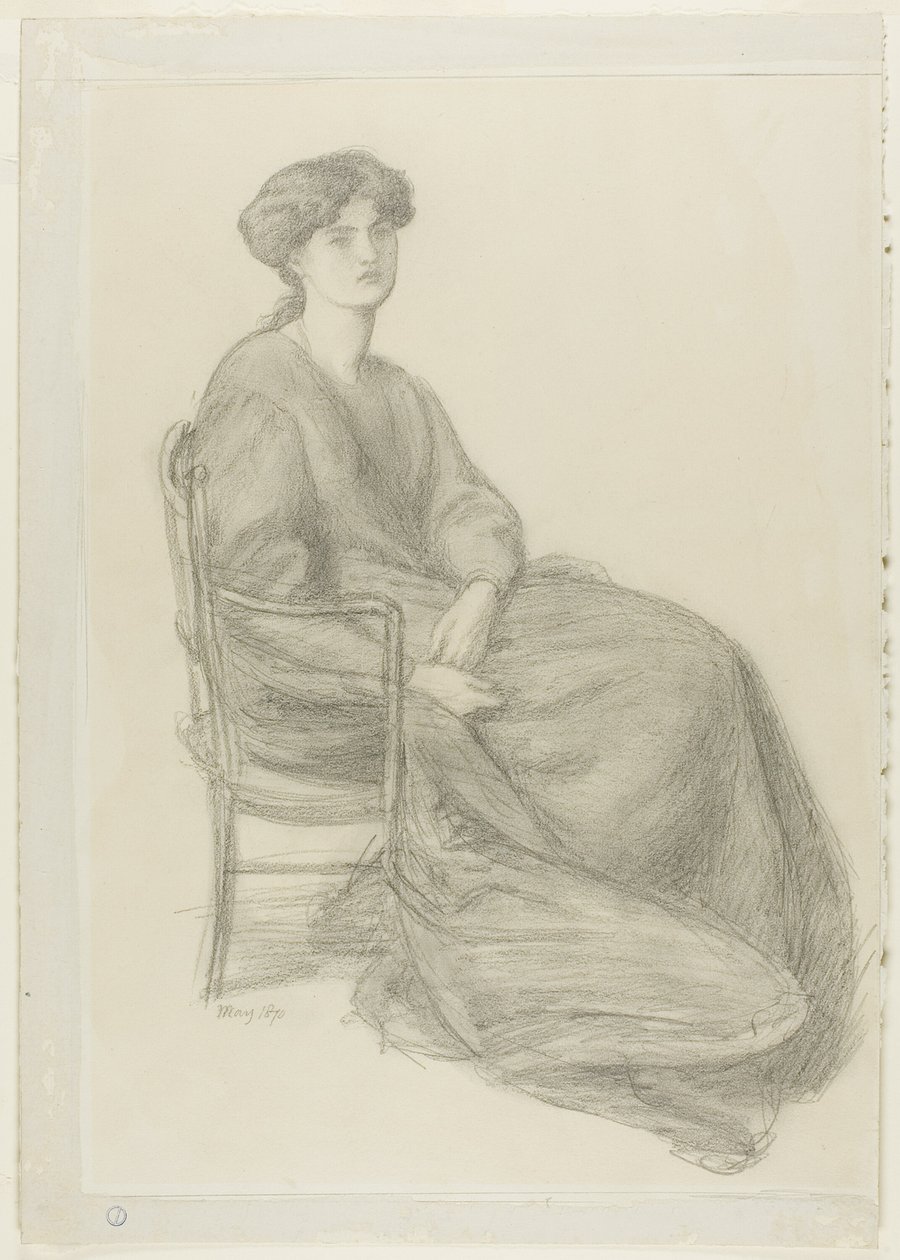 Mevrouw William Morris Zittend in Stoel door Dante Gabriel Rossetti