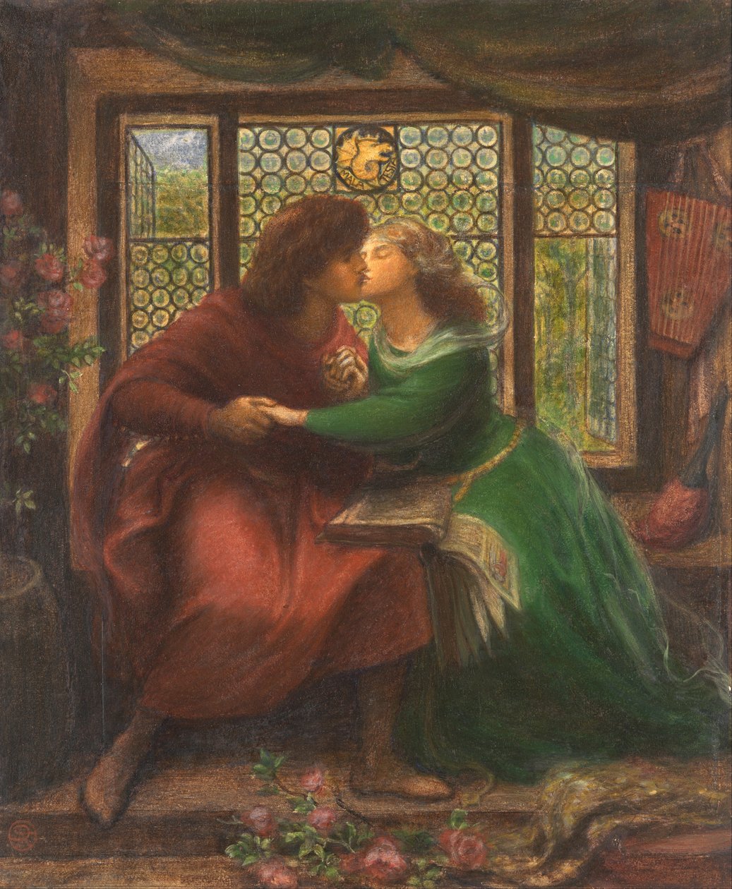 Paolo en Francesca da Rimini door Dante Gabriel Rossetti