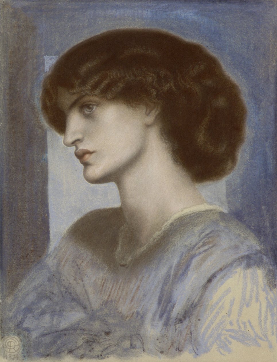 Portret van Jane Morris, 1868-1874 door Dante Gabriel Rossetti