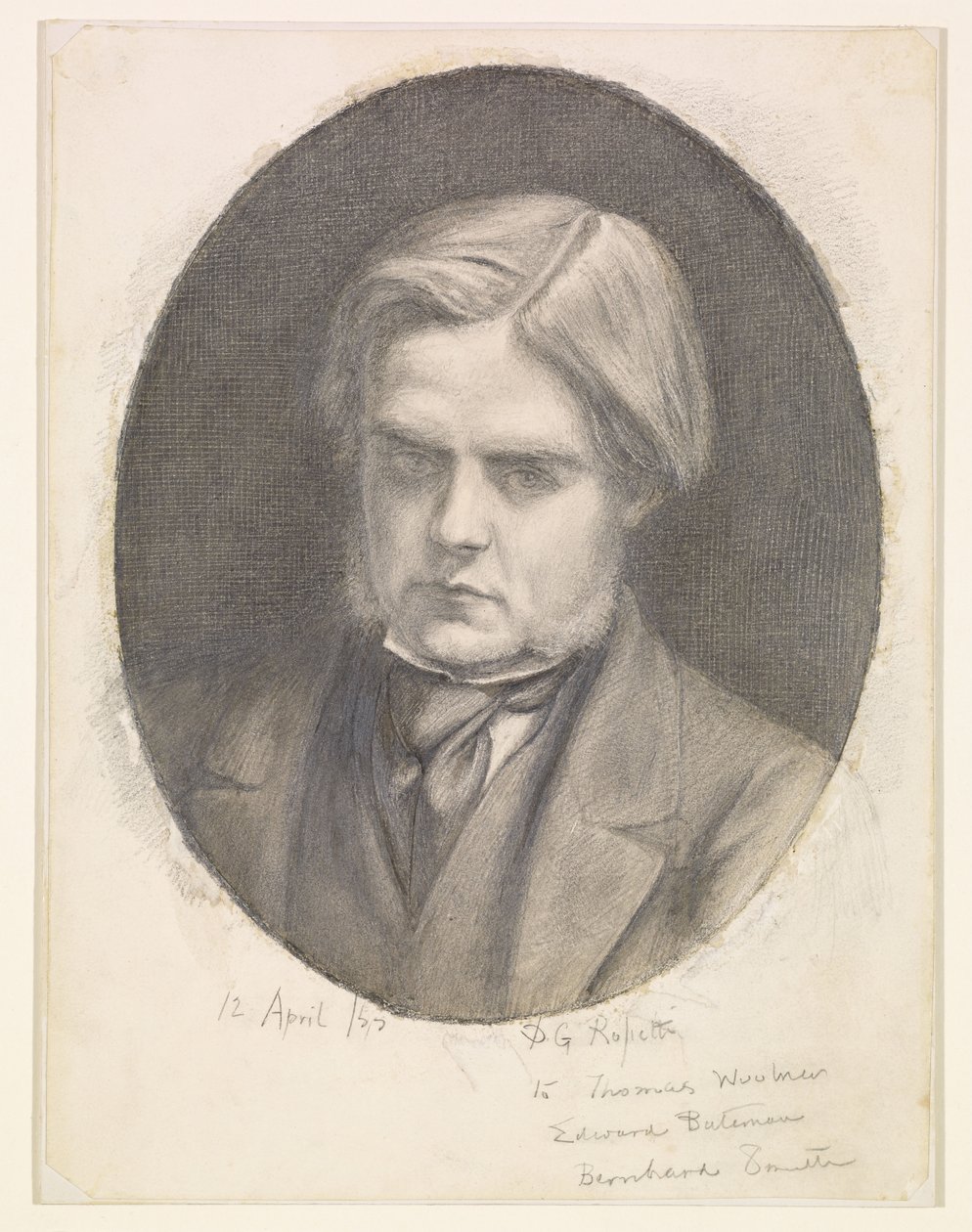 Portrait of William Holman Hunt (1827-1910) door Dante Gabriel Rossetti