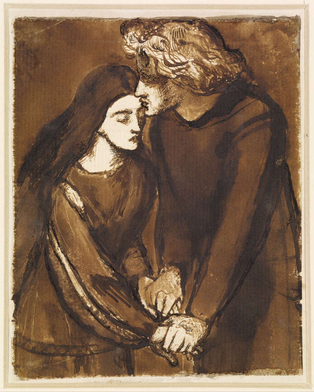 Twee geliefden door Dante Gabriel Rossetti