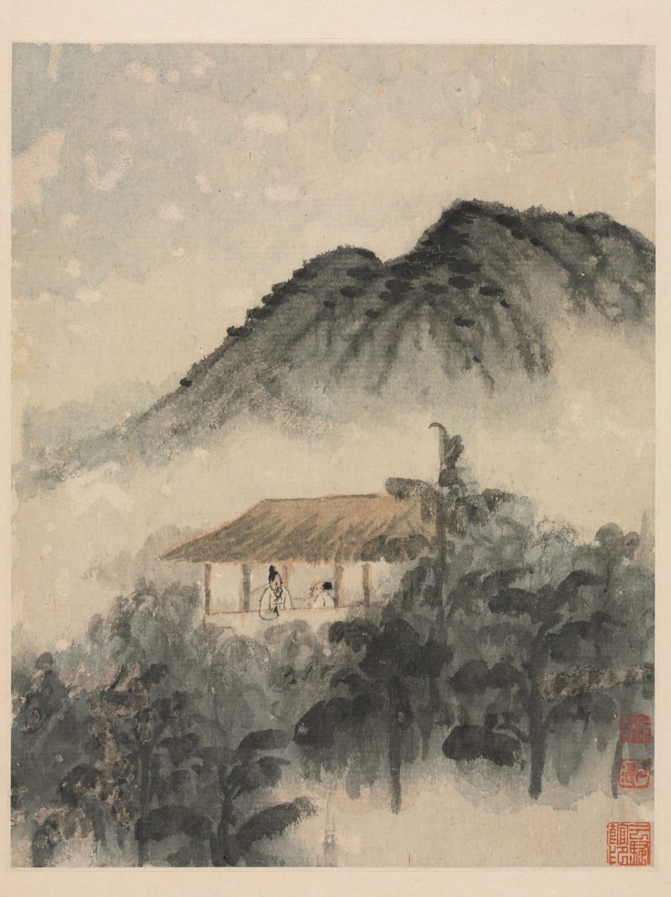 Herinneringen aan de Qinhuai-rivier, Qing-dynastie door Daoji Shitao