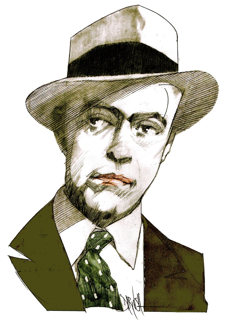 Antonio Delfini, 2021 (digitale kleurpotloodtekening) door Dariush Radpour
