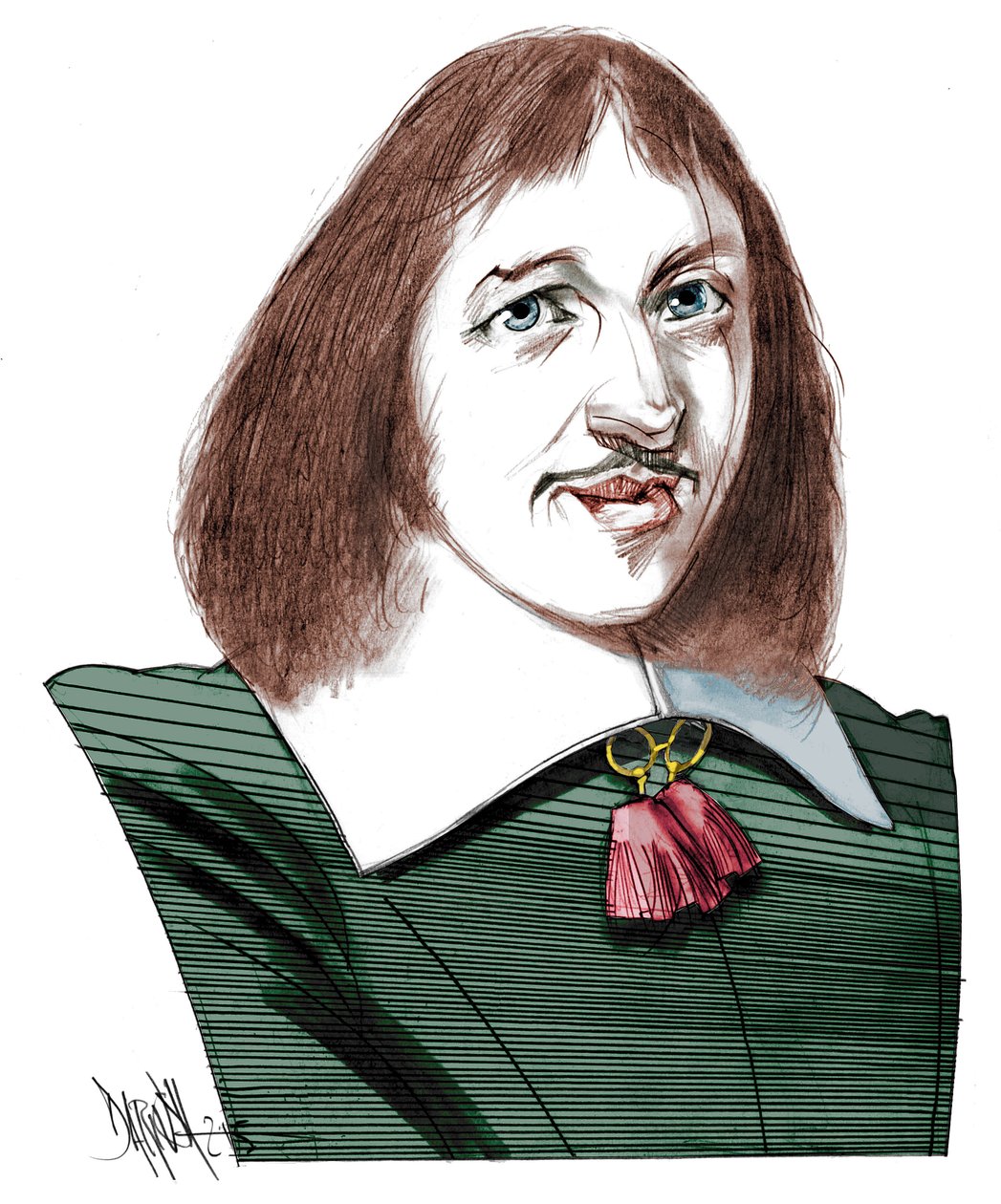 Portrait de Francois Vatel (1631 -1671) (Fritz Karl Watel) door Dariush Radpour