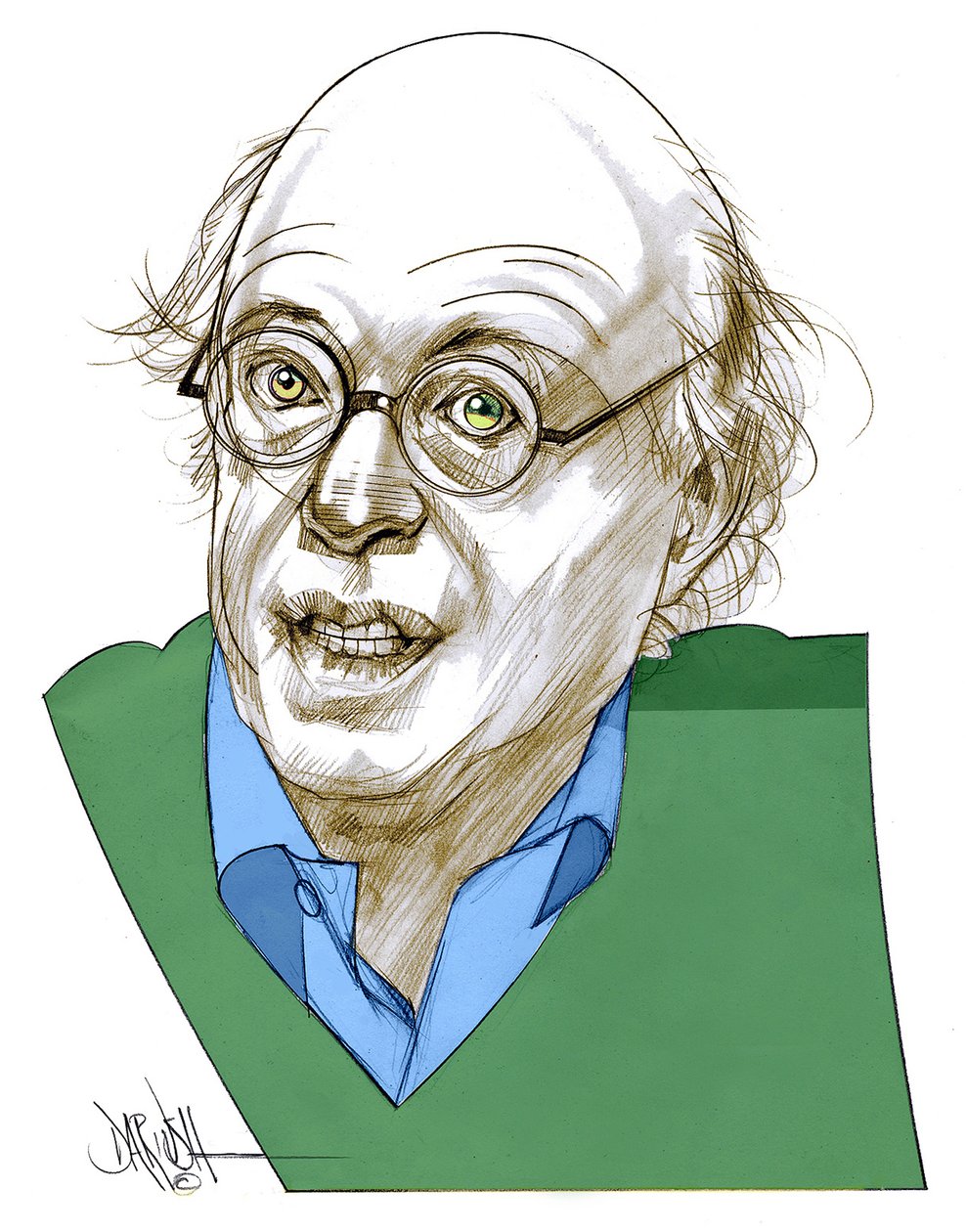 Sennett Richard , 2008 (digitale kleurpotloodtekening) door Dariush Radpour