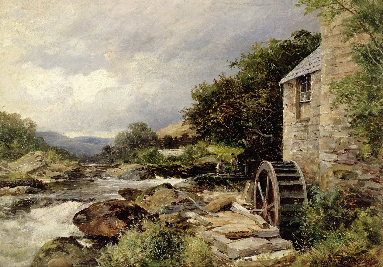 De molen aan de Llugwy, Capel Curig door David Bates