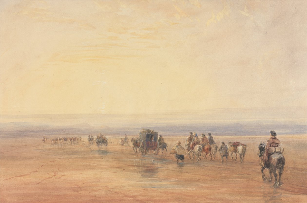 Oversteek van Lancaster Sands door David Cox