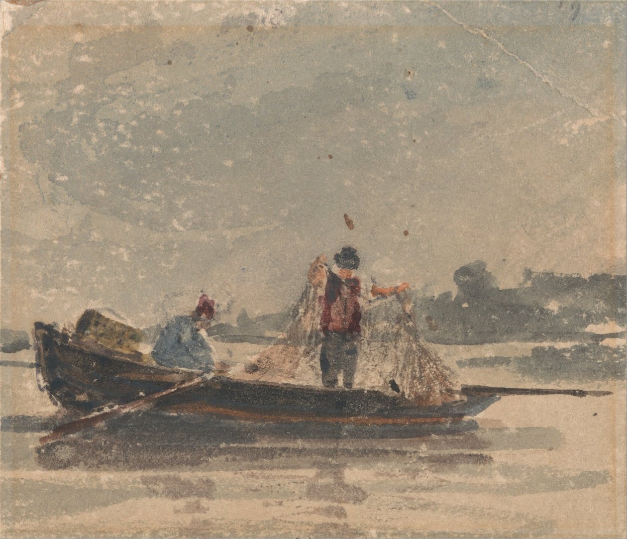 Vissers die een Net Binnenhalen door David Cox