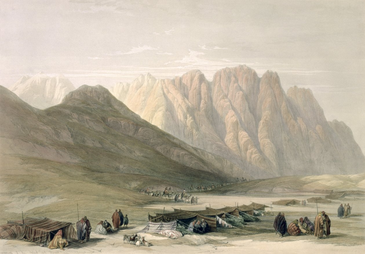 Kampement van de Aulad-Said, Sinaïberg, 18 februari 1839, plaat 110 uit Deel III van 