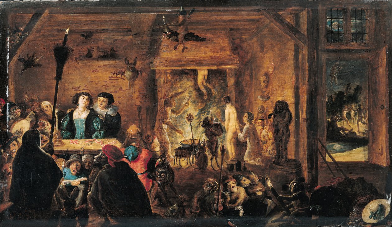 Een scène van tovenarij, 1633 door David Teniers the Younger