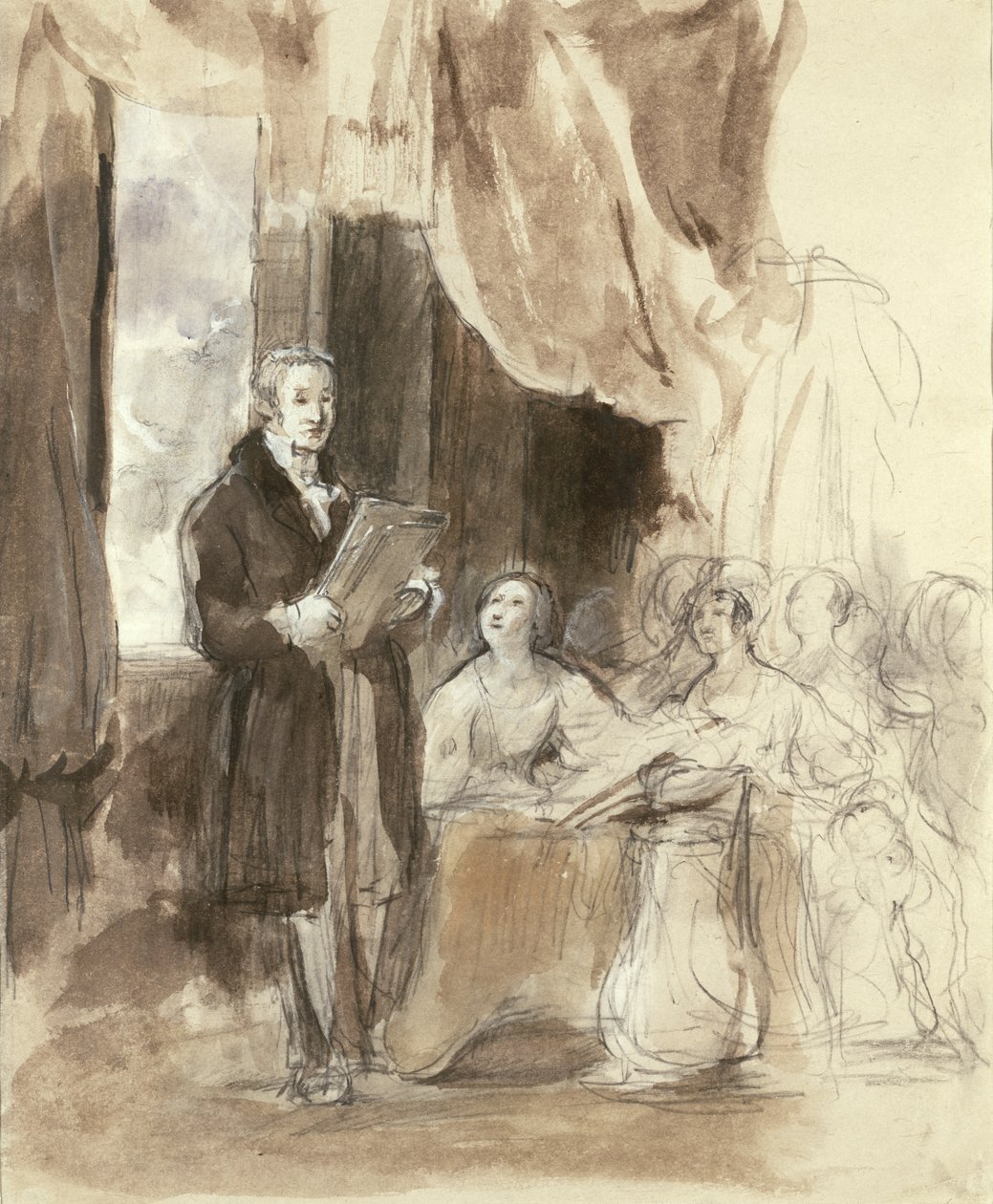 Sir Robert Peel leest voor aan Koningin Victoria door David Wilkie