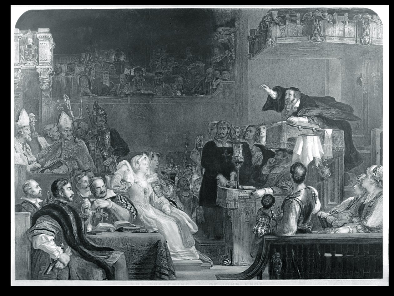 De Prediking van John Knox, ca. 1837 door David Wilkie