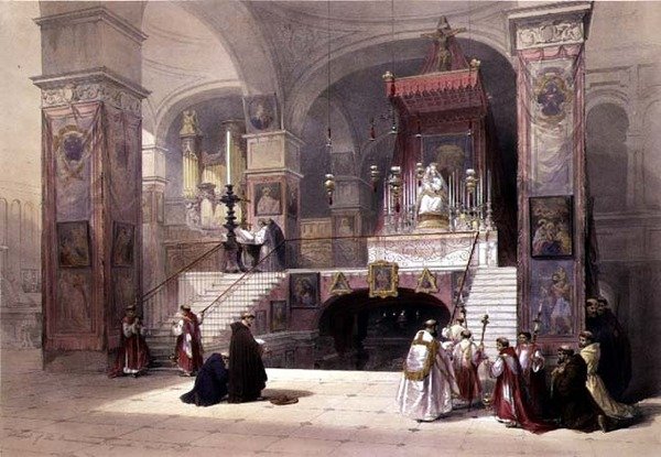 Kapel van de Aankondiging, Nazareth, 28 april 1839, plaat 32 uit Volume I van 