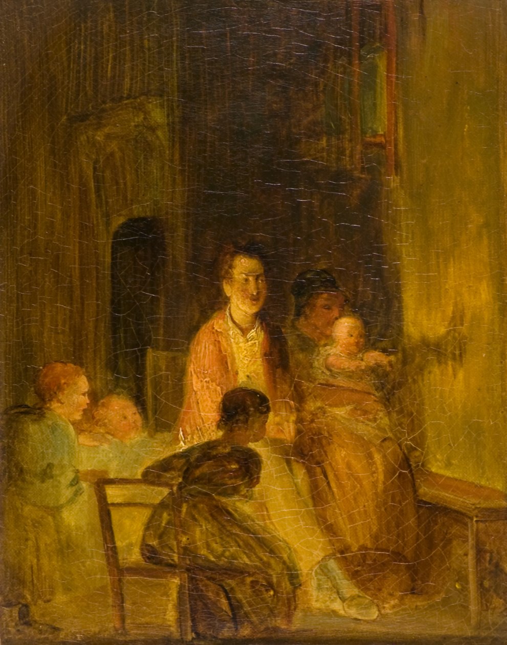 Het Konijn op de Muur door David (attr.) Wilkie