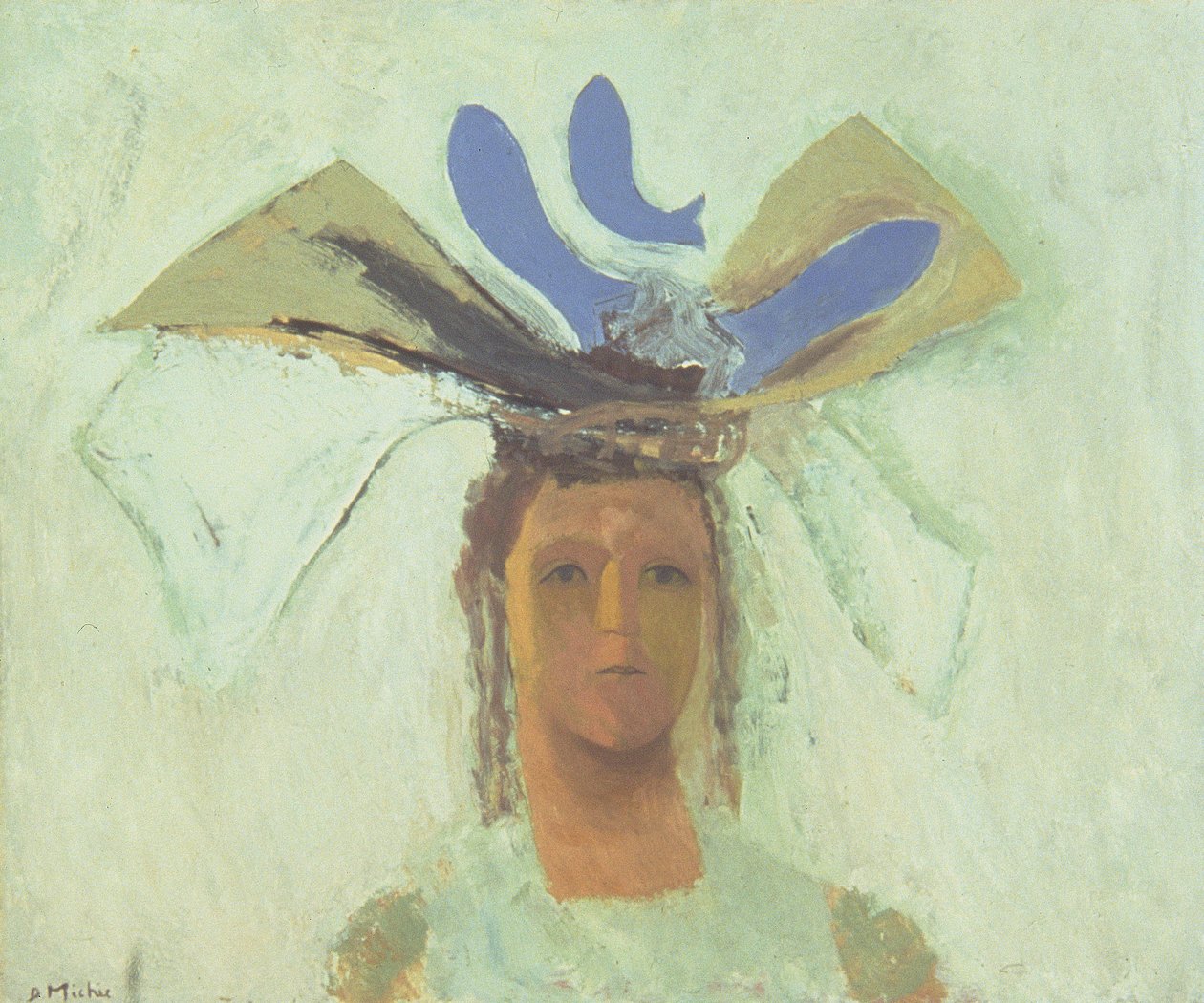 Meisje met blauwe vis door David Alan Redpath Michie