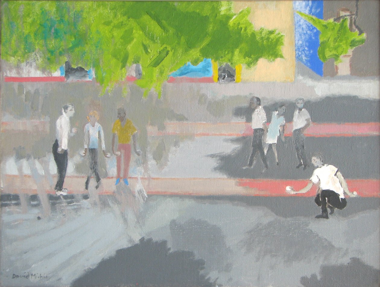 Jeu de Boules spelen in St Jean door David Alan Redpath Michie