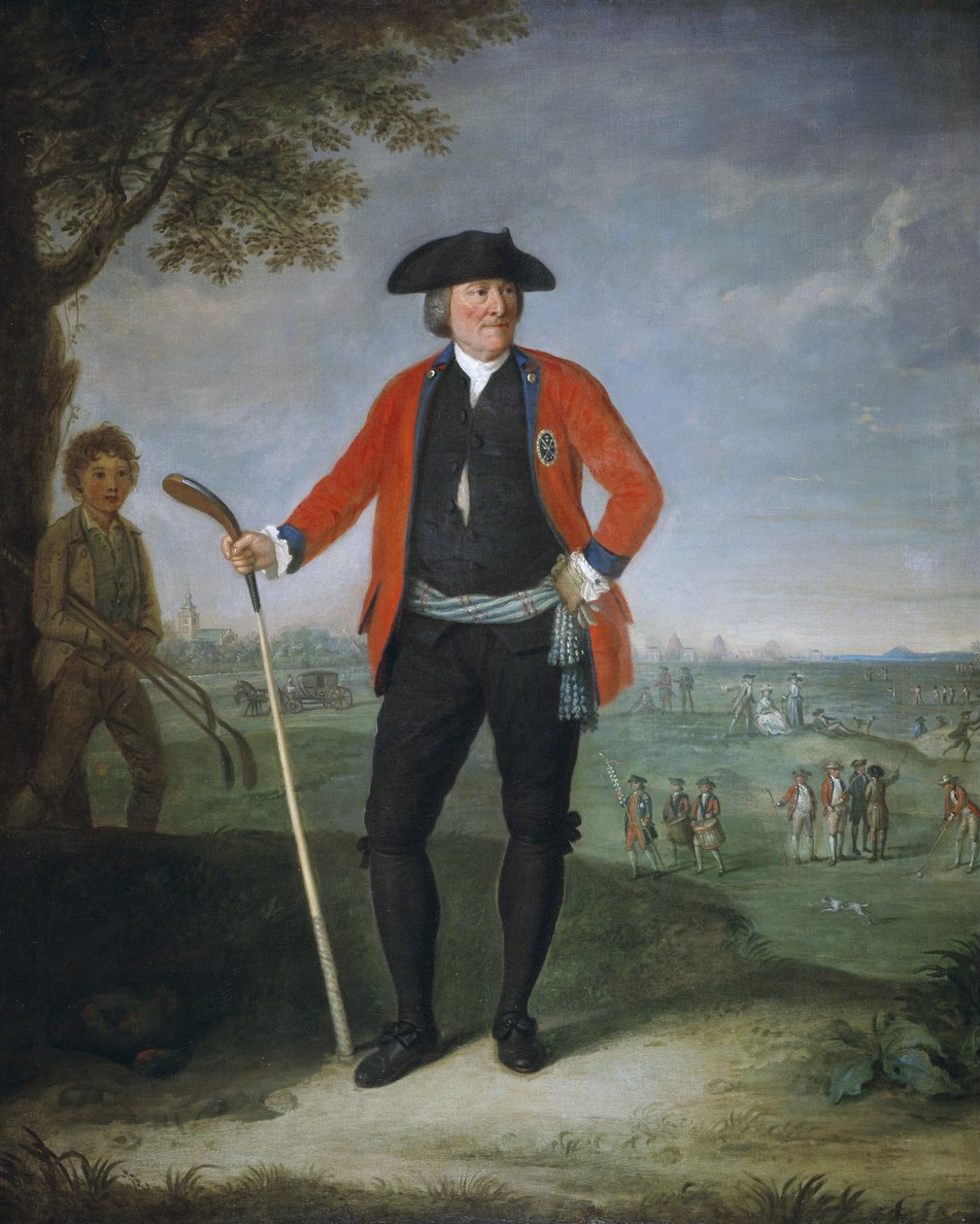 William Inglis, ca 1712 - 1792. Chirurg en kapitein van de Honourable Company of Edinburgh Golfers door David Allan