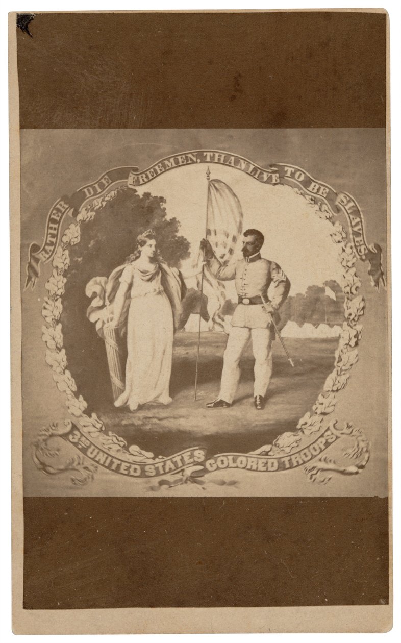 "Liever sterven als vrij man, dan leven als slaaf",c. 1864 (druk) door David Bustill Bowser