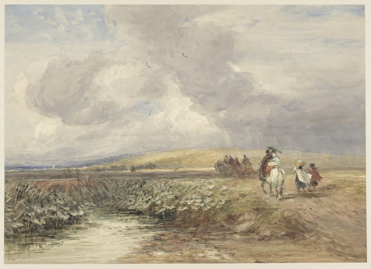Landschap met reizigers door David Cox (I)