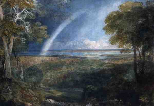 Een regenboog over de Severn door David Cox