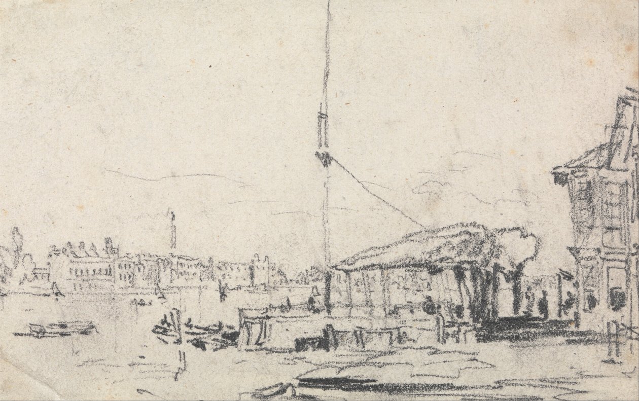 Uitzicht op de Schelde door David Cox