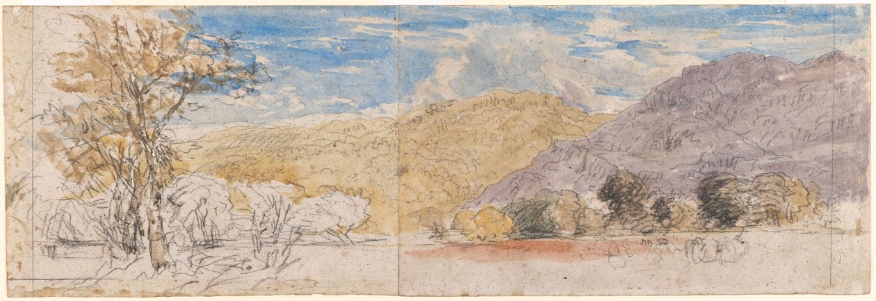 Berglandschap, Noord-Wales door David Cox