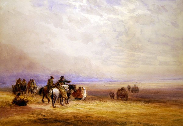 Voorbereiding om Lancaster Sands over te steken door David Cox