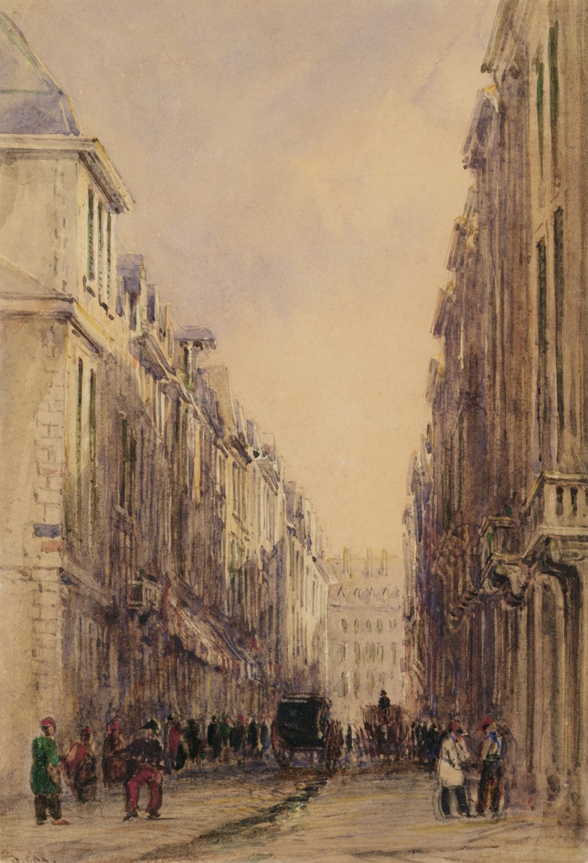 Rue Vivienne, Parijs door David Cox
