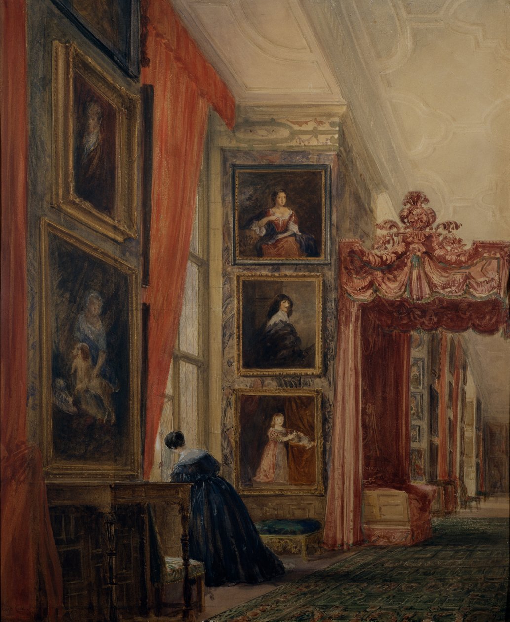 De Lange Galerij in Hardwick door David Cox