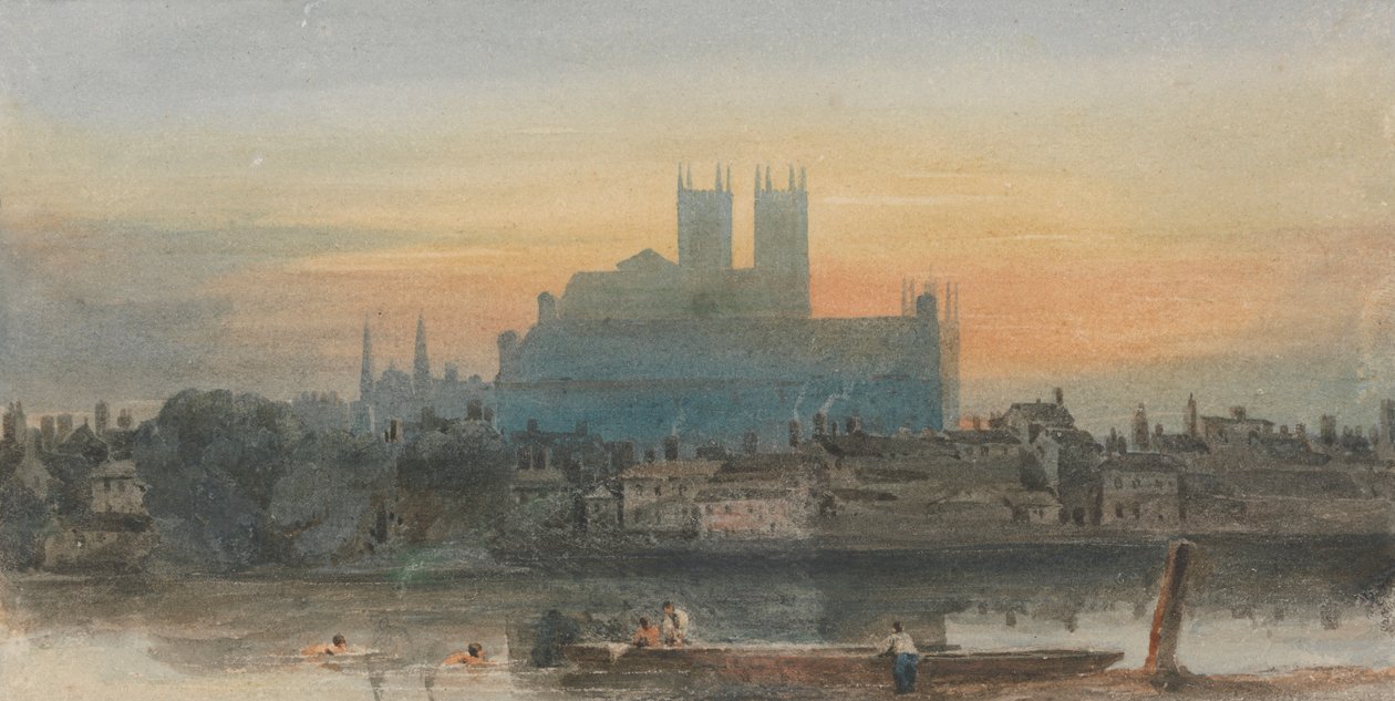 Westminster vanuit Lambeth door David Cox
