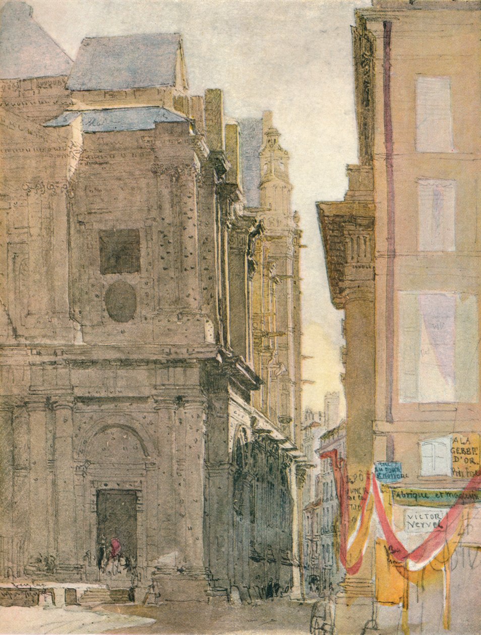 Kerk van St. Eustache, Parijs door David Cox the elder