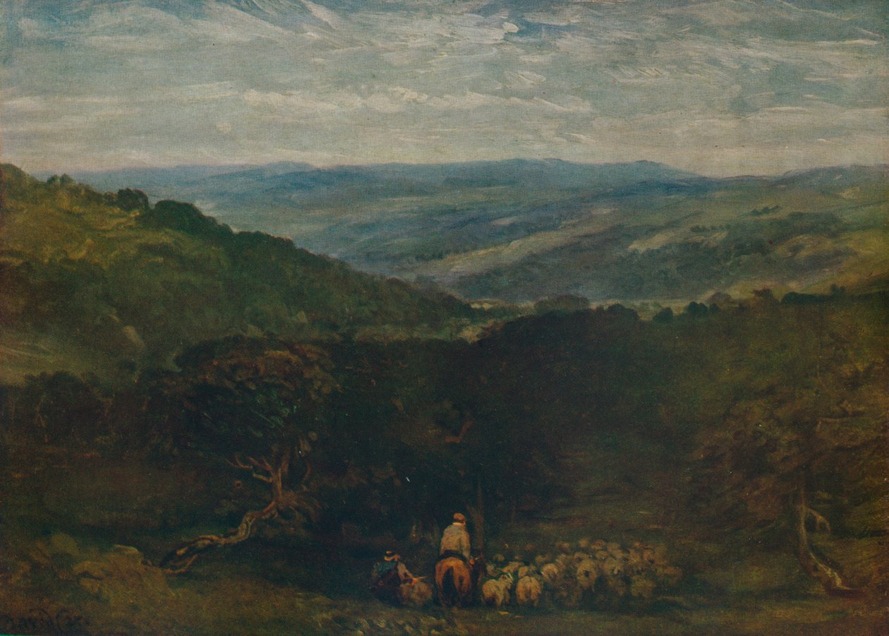In het park, Bolton Bridge, ca. 1852 door David Cox the elder
