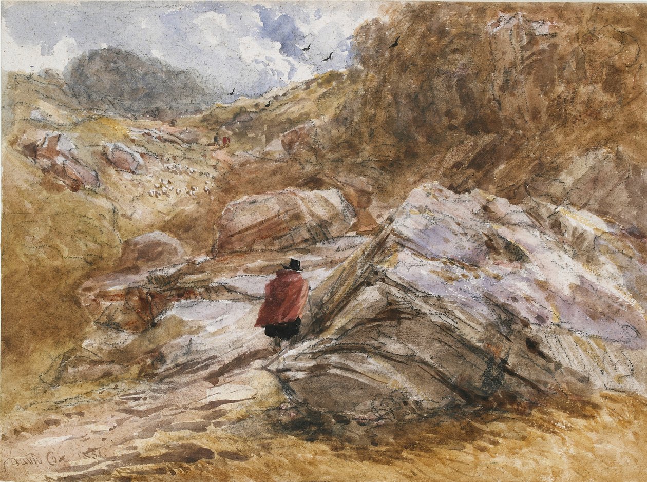 Bergpas bij Bettws-y-Coed door David Cox the elder