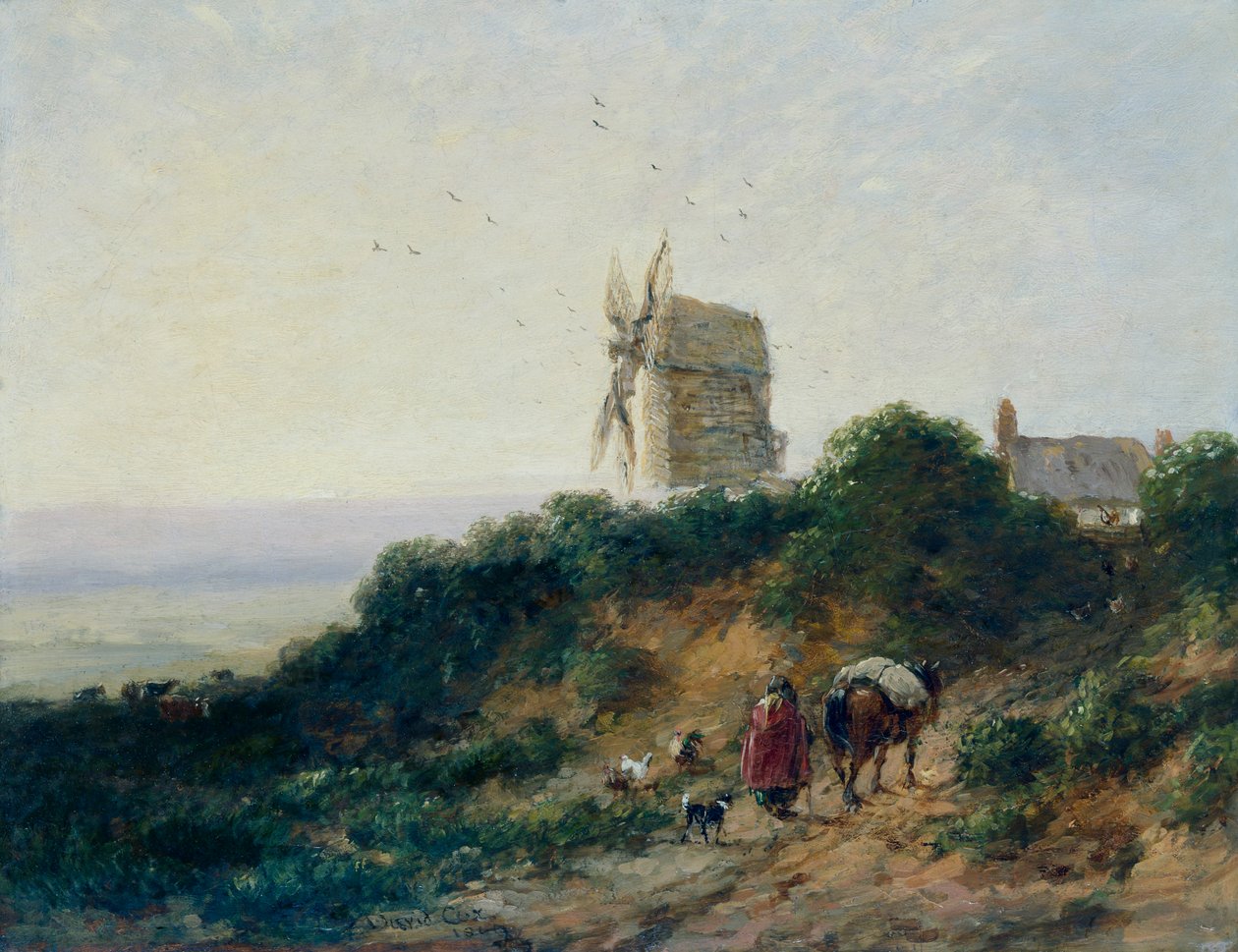 De weg naar de molen door David Cox the elder