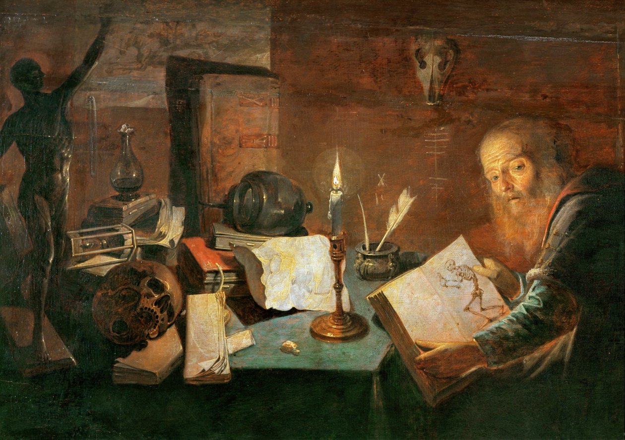 De alchemist (schilderij) door David III Ryckaert