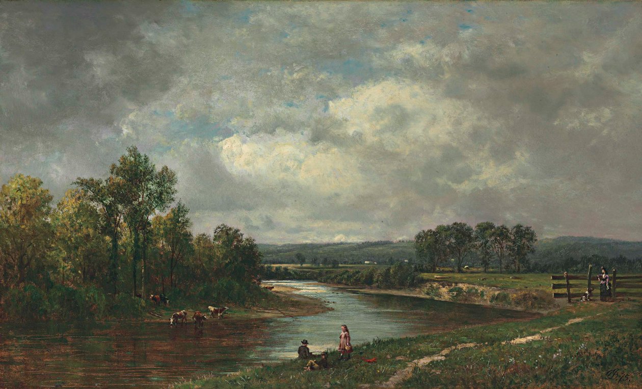Rivier de Connecticut bij South Lancaster, New Hampshire door David Johnson