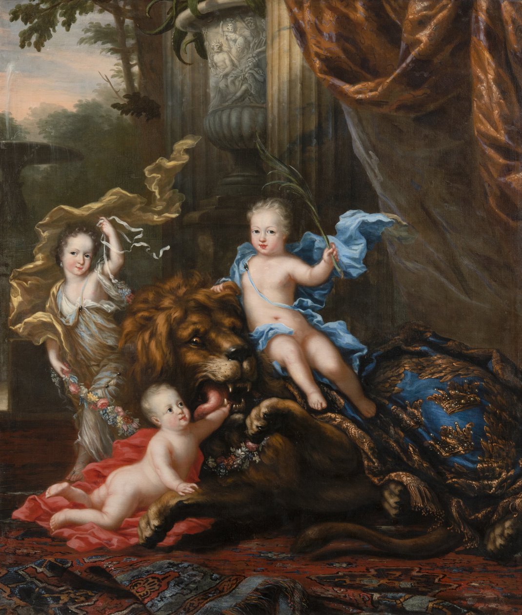 Hedvig Sofia en Gustav, prins en prinses van Zweden, 1684 door David Klöcker Ehrenstrahl