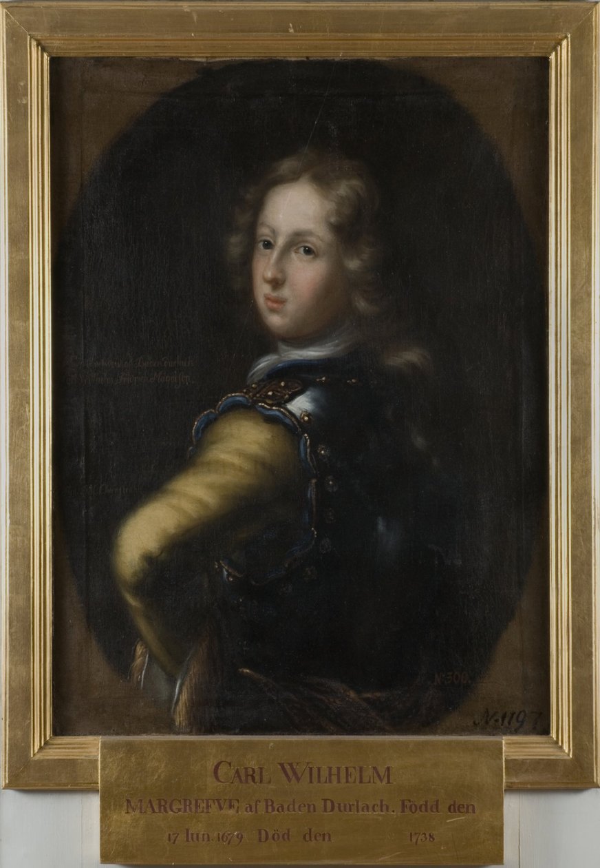 Karel Willem, 1679-1738, markgraaf van Baden-Durlach door David Klöcker Ehrenstrahl