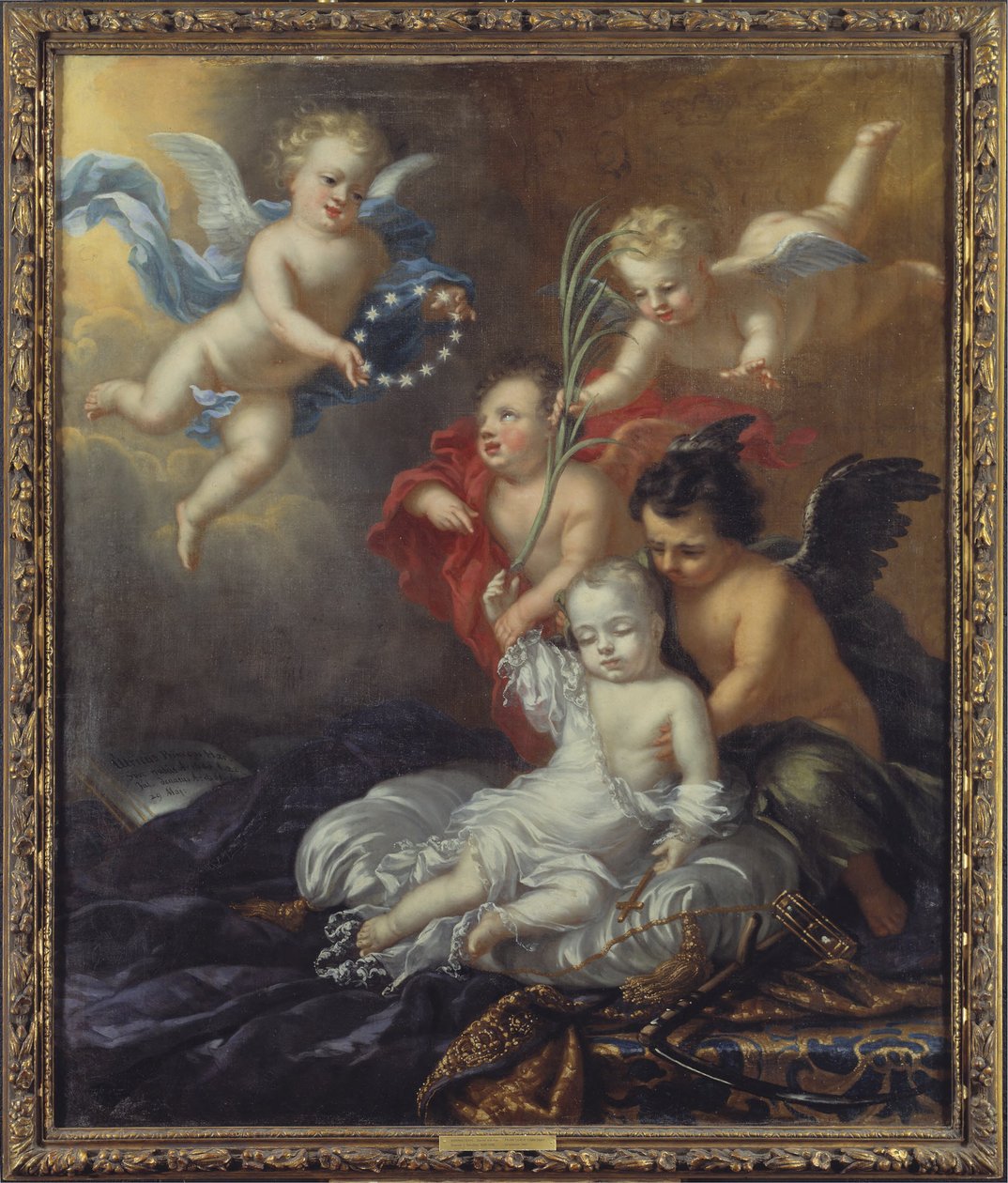 Ulrik (1684-1685), prins van Zweden, allegorie op zijn dood door David Klöcker Ehrenstrahl