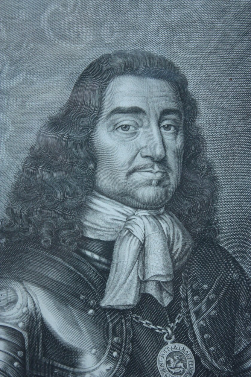 Generaal Monck zoals gegraveerd door David Loggan, 1661, National Portrait Gallery, Londen door David Loggan