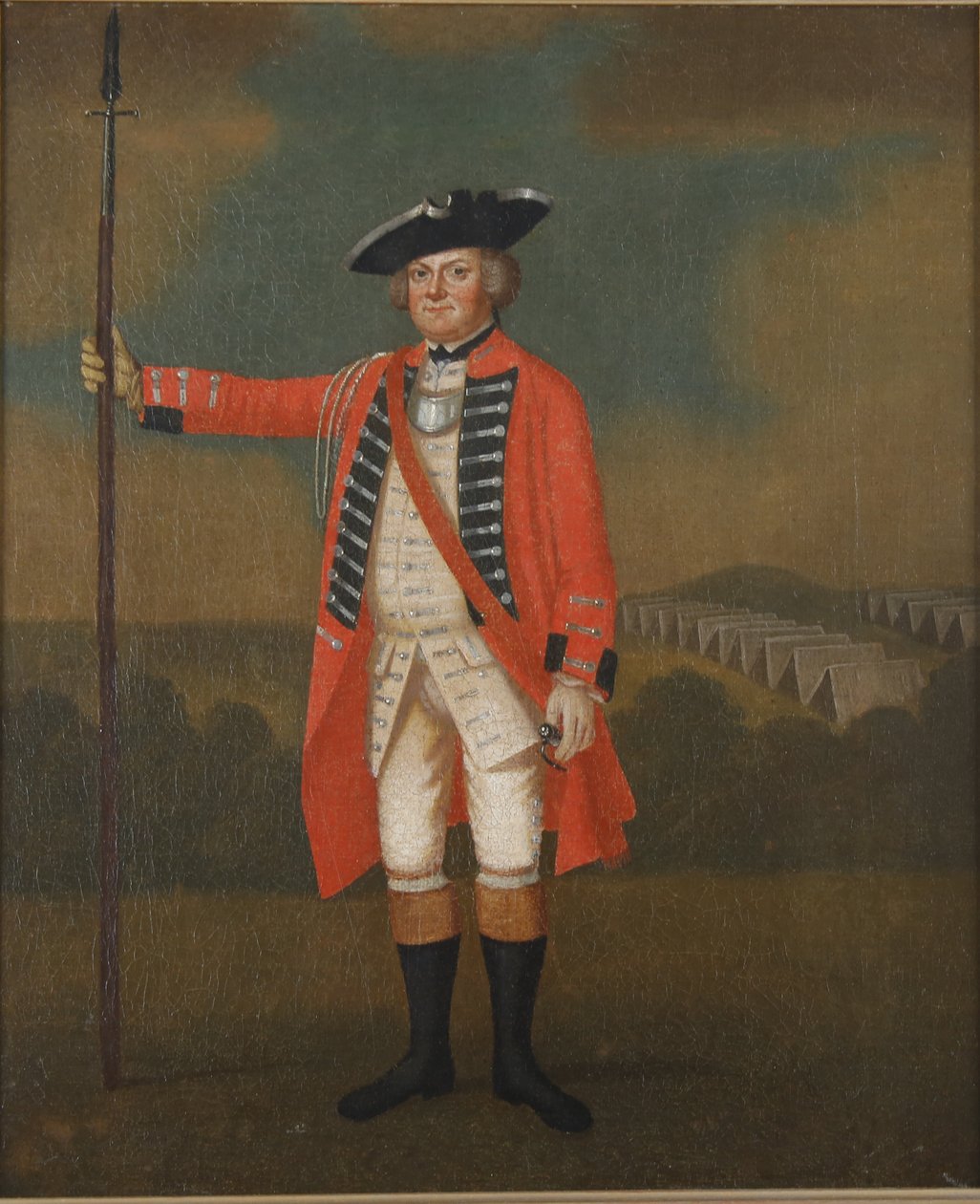 Portret van een Britse infanterieofficier, ca. 1740-50 door David Morier