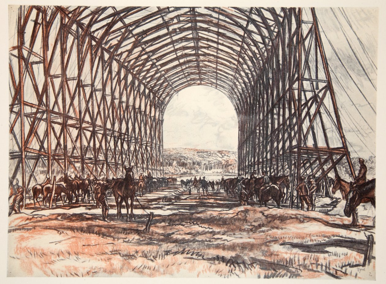 Een stal aan het Westelijk Front, illustratie uit 