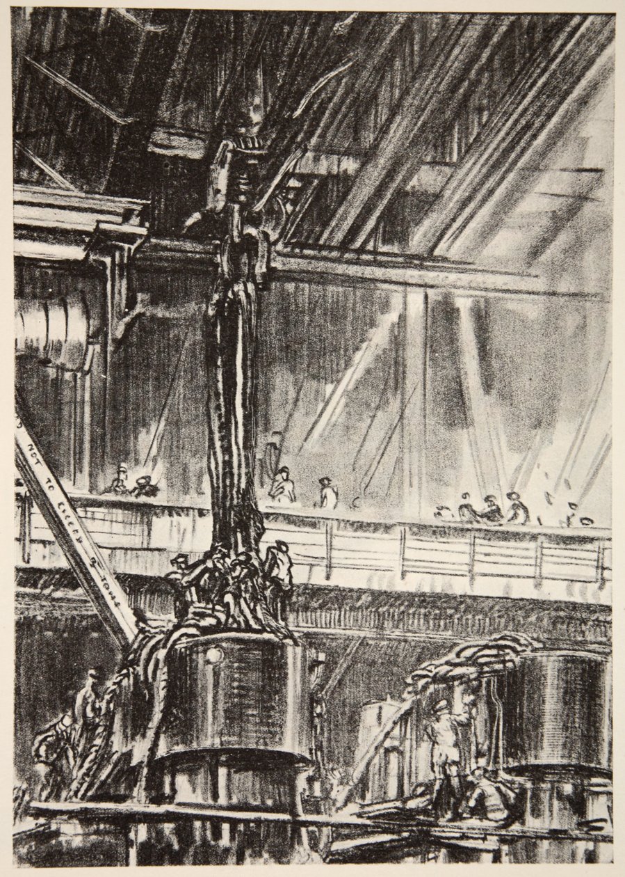 In de machinewerkplaats door David Muirhead Bone