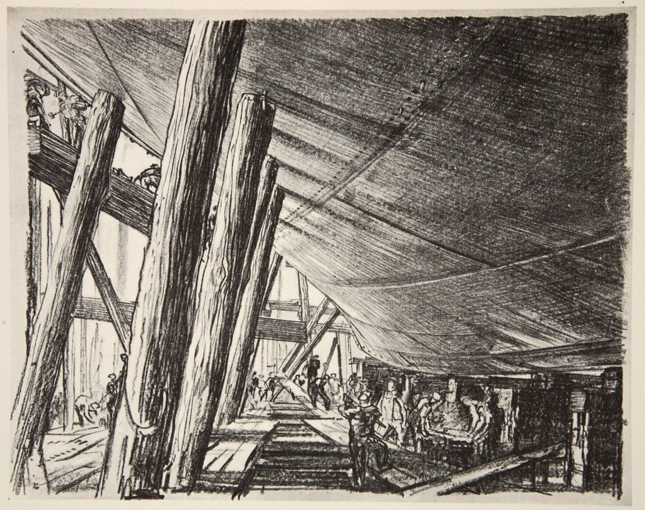 Onder een schip, illustratie uit 