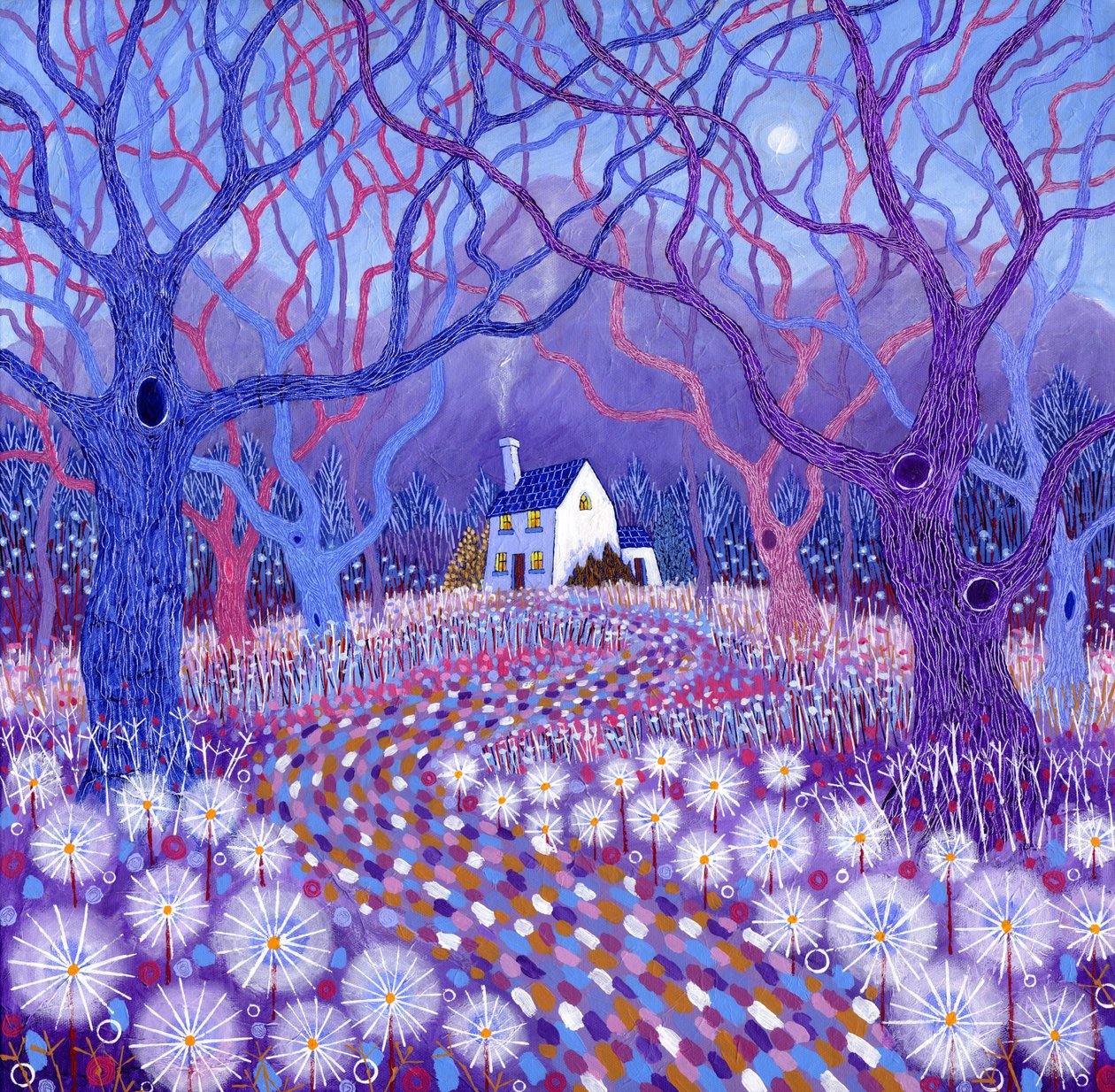 De terugtocht, 2014 (acryl op doek) door David Newton